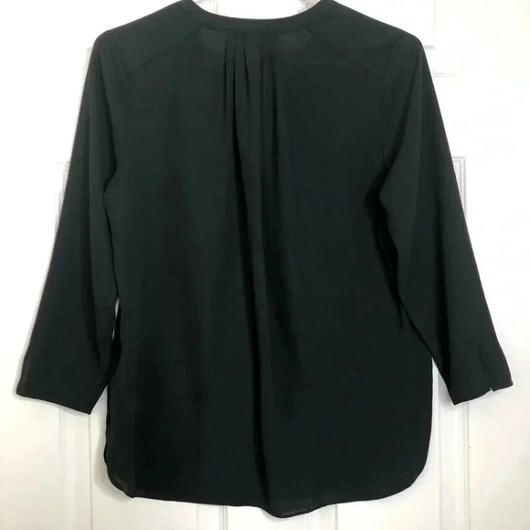 NYDJ Semi-Sheer Blouse V-Neck Size  Extra Small - Picture 11 of 16
